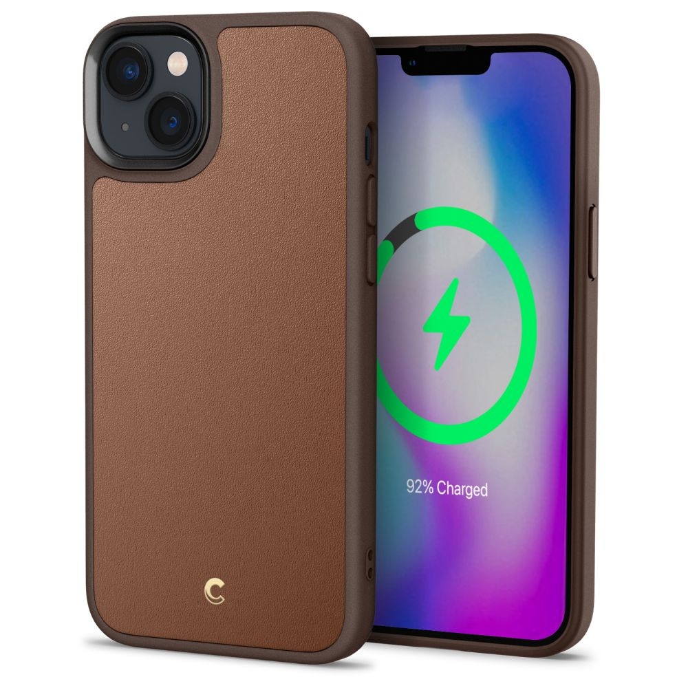Spigen Cyrill Kajuk Mag Θήκη MagSafe με Λουράκι Χειρός - Apple iPhone 15 Plus / 14 Plus - Saddle Brown (ACS04947)