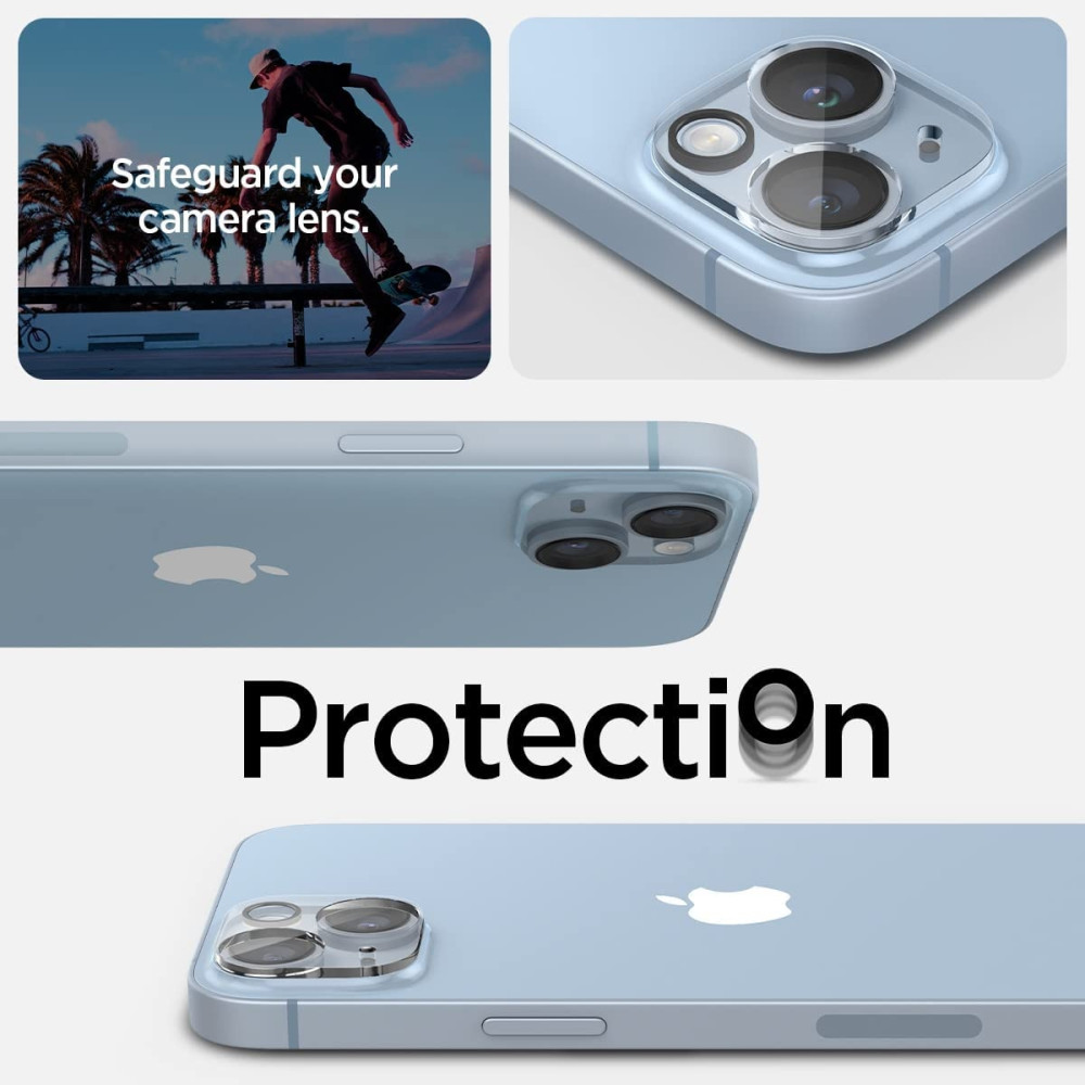 Spigen GLAS.tR OPTIK Camera Lens Protector - Αντιχαρακτικό Προστατευτικό Γυαλί για Φακό Κάμερας Apple iPhone 14 / 14 Plus - 2 Τεμάχια - Crystal Clear (AGL05229)
