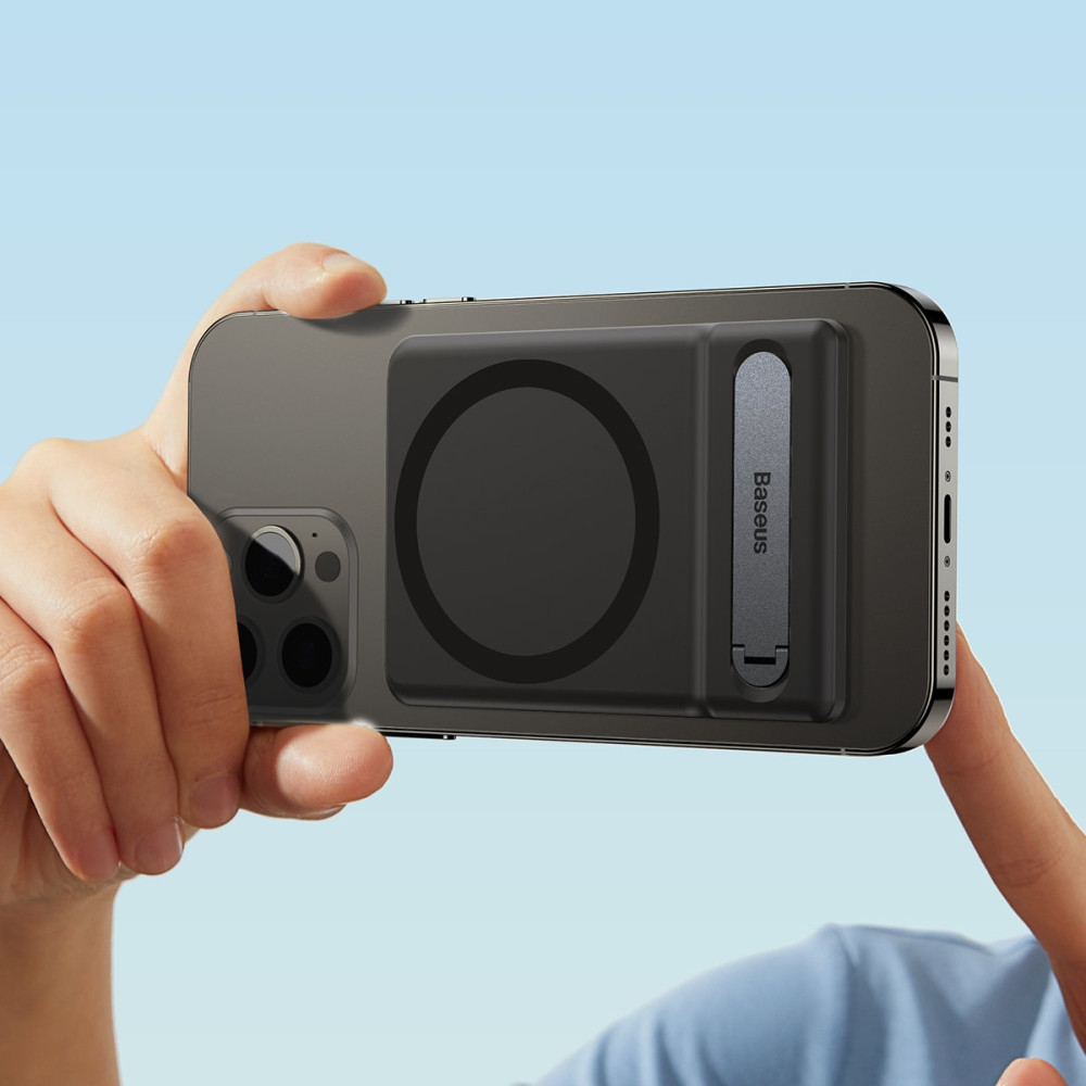 Baseus Foldable Magnetic Bracket - Μαγνητική Βάση Στήριξης MagSafe για Κινητά / Smartphone iPhone 14 / 13 / 12 - Black (LUXZ010001)