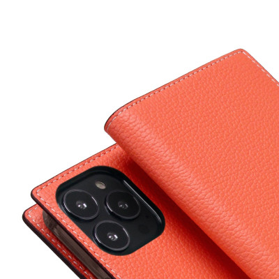 SLG Design D8 Neon Full Grain Leather - Δερμάτινη Θήκη - Πορτοφόλι Flip Apple iPhone 14 Pro Max - Coral (SD-D8N-DC-IP14PM-CR)