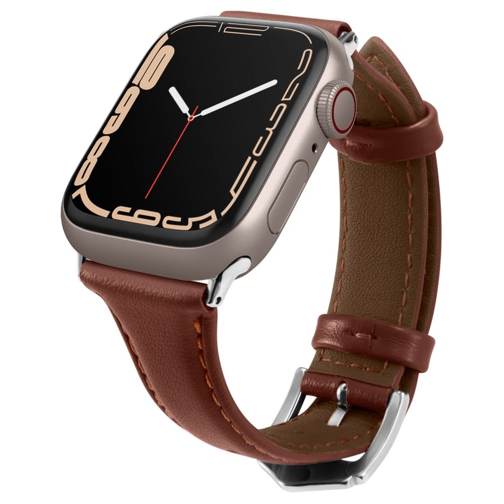Spigen Cyrill Kajuk - Δερμάτινο Λουράκι Apple Watch SE/11/10/9/8/7/6/5/4 (42/41/40mm) - Chestnut (AMP05442)