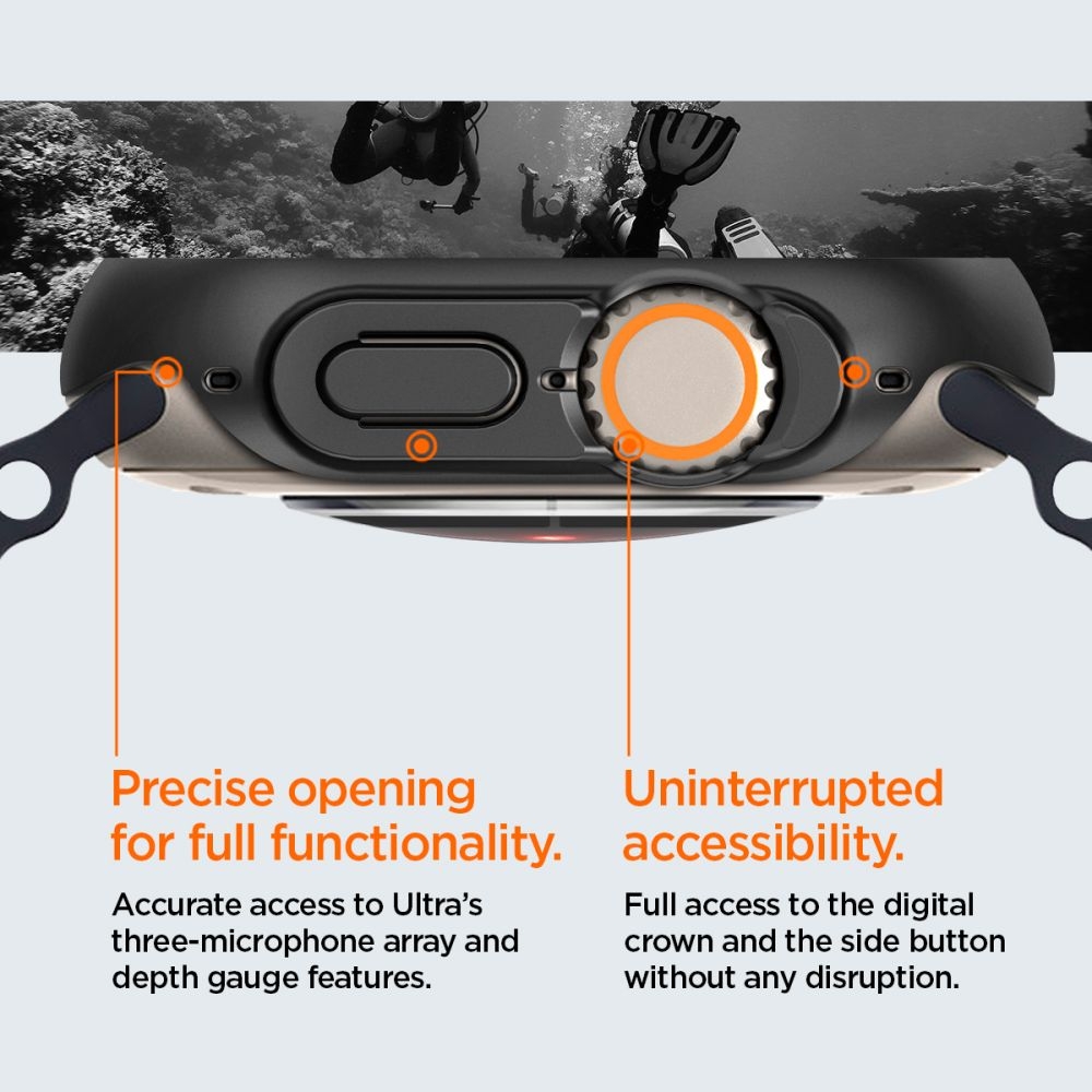 Spigen Θήκη Thin Fit - Apple Watch Ultra 3 / Ultra 2 / Ultra 1 49mm - Black (ACS05458)