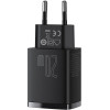 Φορτιστής Baseus Compact Quick Charger Γρήγορος Ταξιδιού με 1 x USB-A / 1 x Type-C 20W - Black (CCXJ-B01)
