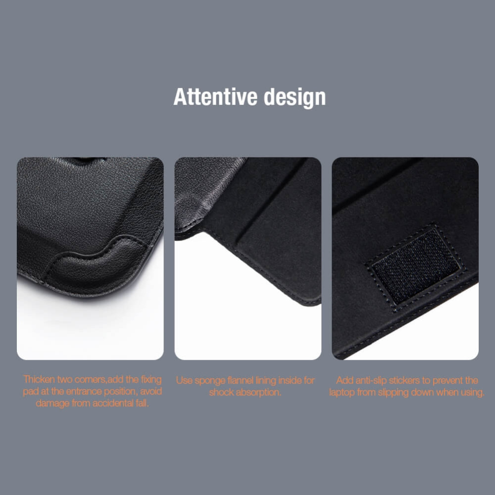 Nillkin 3 in 1 Versatile Laptop Sleeve Horizontal Design - Θήκη για MacBook / Laptop έως 16" με Λειτουργία Βάσης και Στήριγμα Καρπού - Black (‎6902048224001)