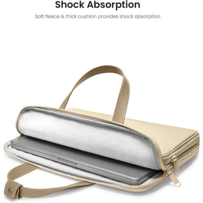 Tomtoc The Her H22 Lady Premium Shoulder Bag - Θήκη / Τσάντα Μεταφοράς για Laptοp έως 14" - Khaki (H22C1K1)