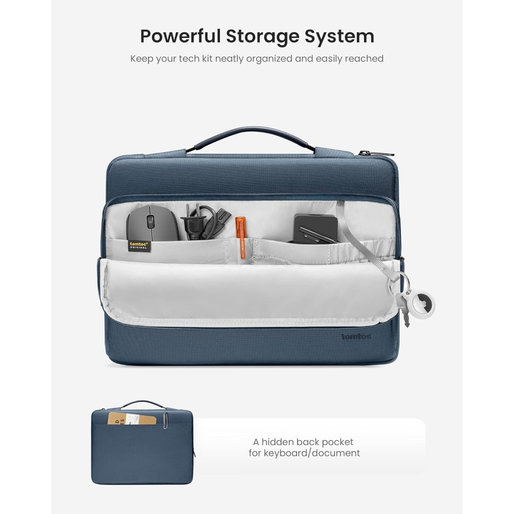 Tomtoc Defender A14 - Θήκη / Τσάντα Μεταφοράς για Laptop έως 16" - Navy Blue (A14E2B1)