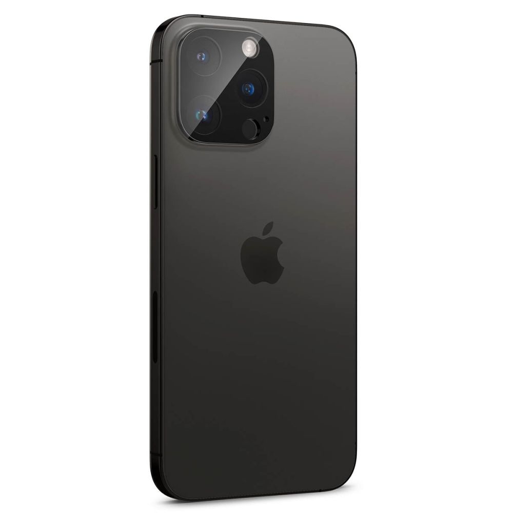 Spigen GLAS.tR OPTIK Camera Lens Protector - Αντιχαρακτικό Προστατευτικό Γυαλί για Φακό Κάμερας Apple iPhone 16 Pro / 16 Pro Max / 15 Pro / 15 Pro Max / 14 Pro / 14 Pro Max - 2 Τεμάχια - Black (AGL05273)