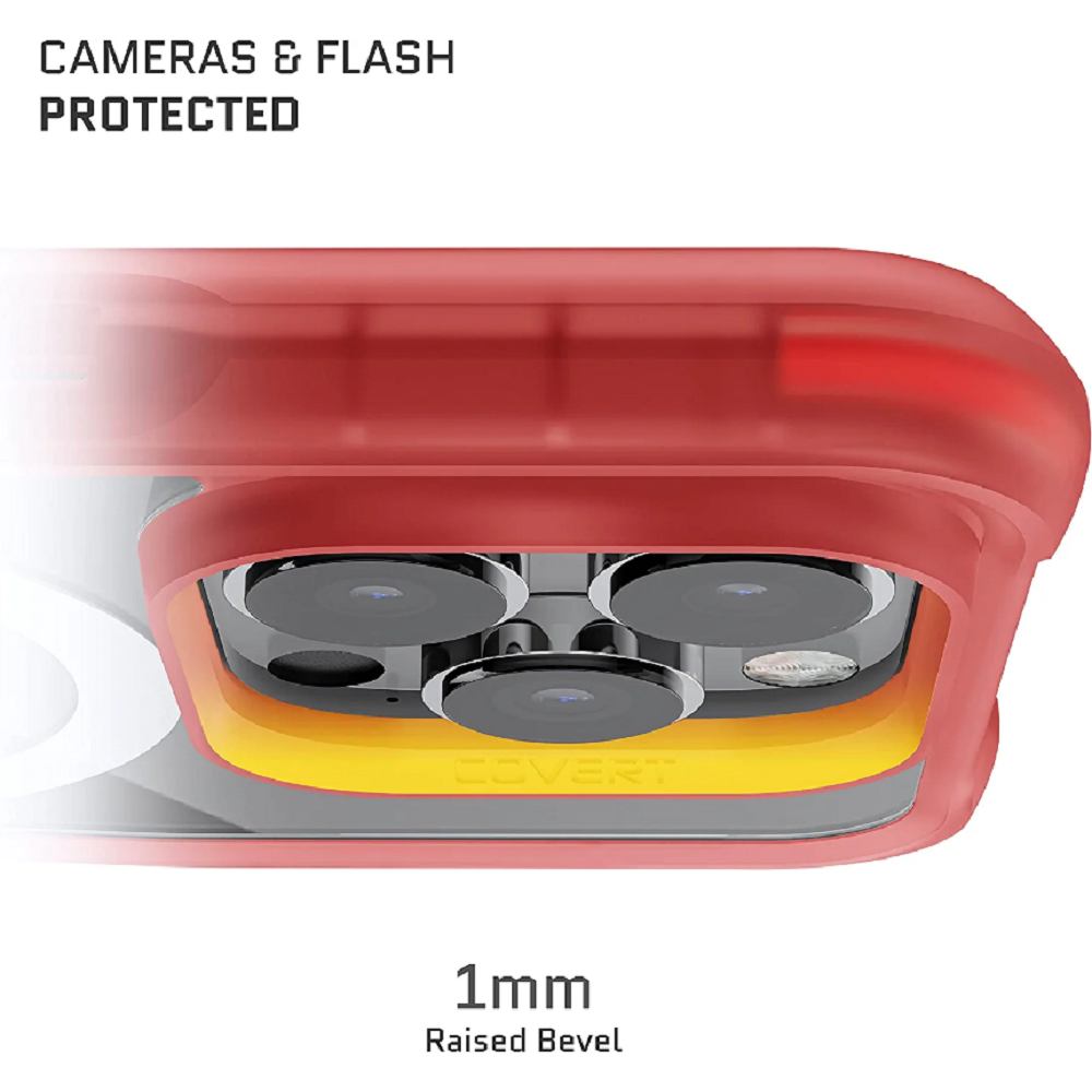Ghostek Covert 6 - Διάφανη Ανθεκτική Αντιμικροβιακή Θήκη MagSafe - Apple iPhone 14 Pro - Pink (GHOCAS3153)