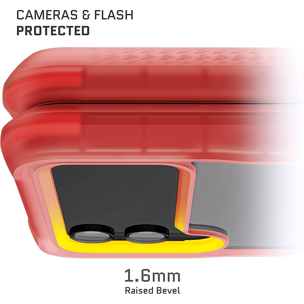 Ghostek Covert 6 - Διάφανη Ανθεκτική Αντιμικροβιακή Θήκη Samsung Galaxy Z Flip4 - Pink (GHOCAS3201)