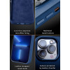 MUJJO Full Leather Case - Δερμάτινη Θήκη MagSafe - Apple iPhone 14 Pro Max - Blue (MUJJO-CL-029-BL)