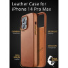 MUJJO Full Leather Case - Δερμάτινη Θήκη MagSafe - Apple iPhone 14 Pro Max - Tan (MUJJO-CL-029-TN)