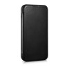 iCarer Curved Edge Oil Wax Leather Folio - Δερμάτινη MagSafe Flip Θήκη-Πορτοφόλι - Apple iPhone 14 Pro Max - Black (AKI14220708-BK)