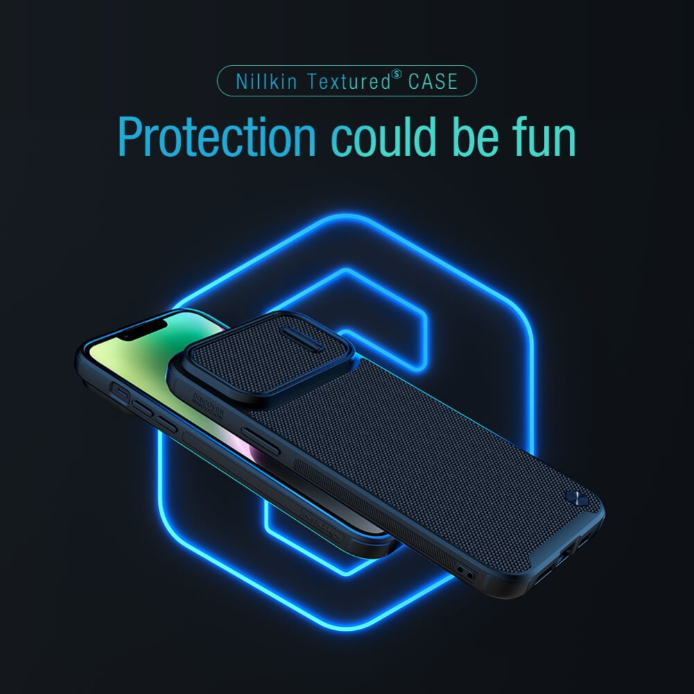 Nillkin Textured S - Σκληρή Θήκη με Κάλυμμα για την Κάμερα - Apple iPhone 14 - Blue (6902048249547)