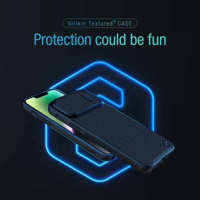 Nillkin Textured S - Σκληρή Θήκη με Κάλυμμα για την Κάμερα - Apple iPhone 14 - Blue (6902048249547)