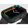 SwitchEasy Colors - Θήκη Σιλικόνης Apple Watch SE/9/8/7/6/5/4 (45/44mm) με 4 Καλύμματα για το Πλαϊνό Κουμπί - Black (GS-107-231-139-11)