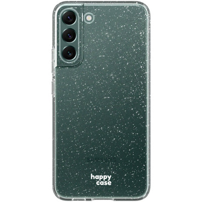 HappyCase Διάφανη Θήκη Σιλικόνης Samsung Galaxy S22 5G - Glitter Print (8719246352652)