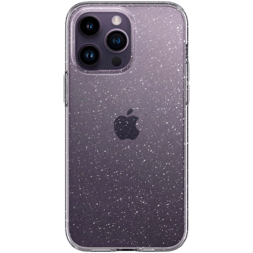 HappyCase Διάφανη Θήκη Σιλικόνης Apple iPhone 14 Pro - Glitter Print (8719246375354)