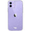 HappyCase Διάφανη Θήκη Σιλικόνης Apple iPhone 12 / 12 Pro - Glitter Print (8719246323263)