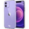 HappyCase Διάφανη Θήκη Σιλικόνης Apple iPhone 12 / 12 Pro - Glitter Print (8719246323263)