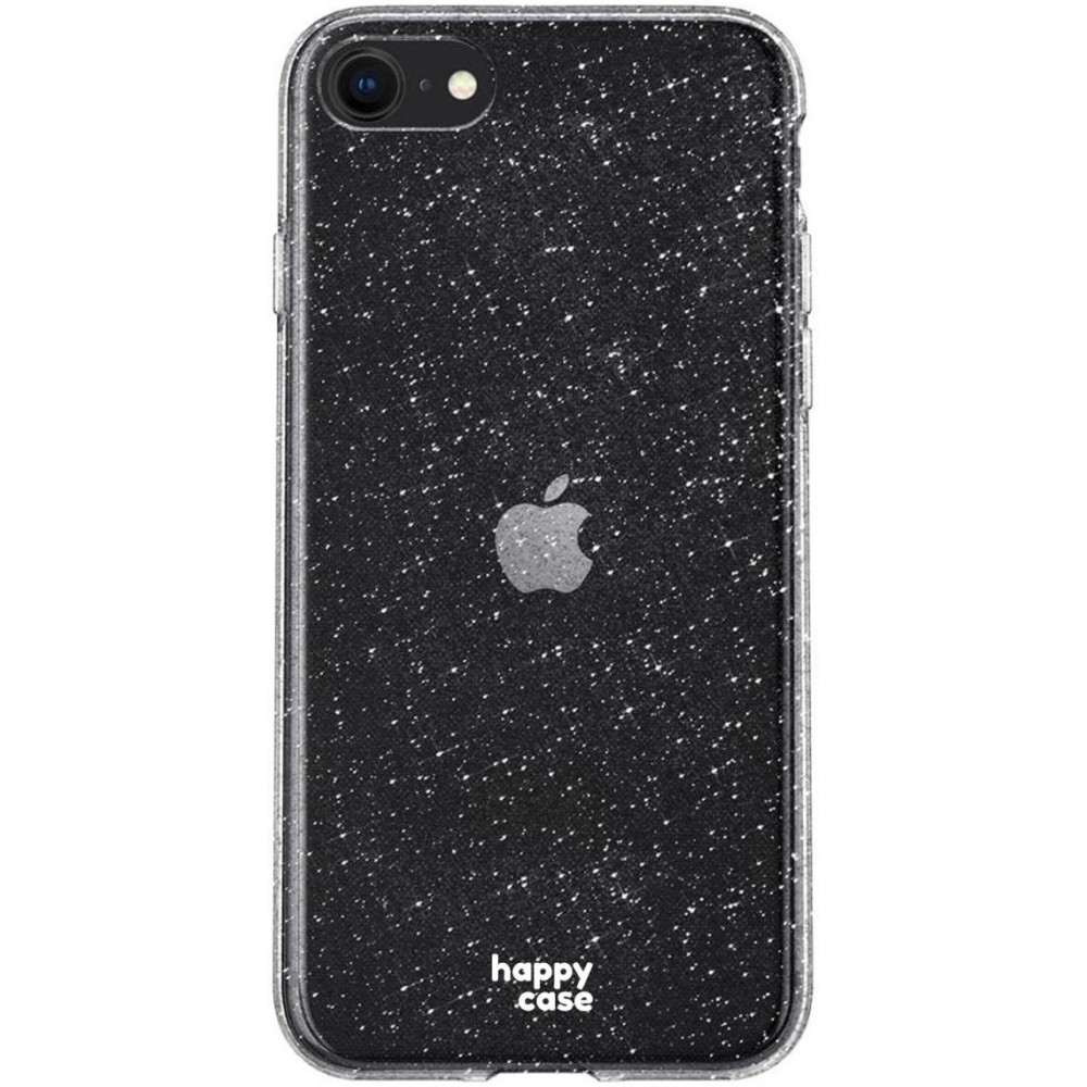 HappyCase Διάφανη Θήκη Σιλικόνης Apple iPhone SE 2022 / 2020 / 8 / 7 - Glitter Print (8719246323270)