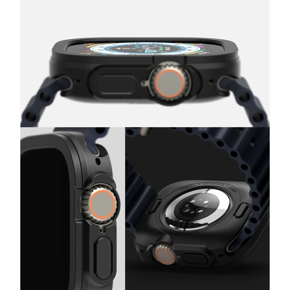 Ringke Air Sports Θήκη Σιλικόνης - Apple Watch Ultra 2 / Ultra 1 49mm - Black (8809881269054)