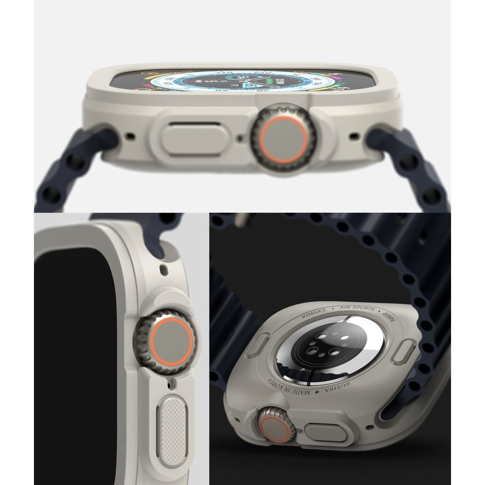 Ringke Air Sports Θήκη Σιλικόνης - Apple Watch Ultra 2 / Ultra 1 49mm - Warm Gray (8809881269061)