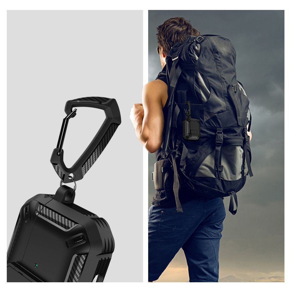 Tech-Protect Θήκη X-Carbo - Apple AirPods Pro 2nd Gen / 1st Gen - Black (9490713928080)