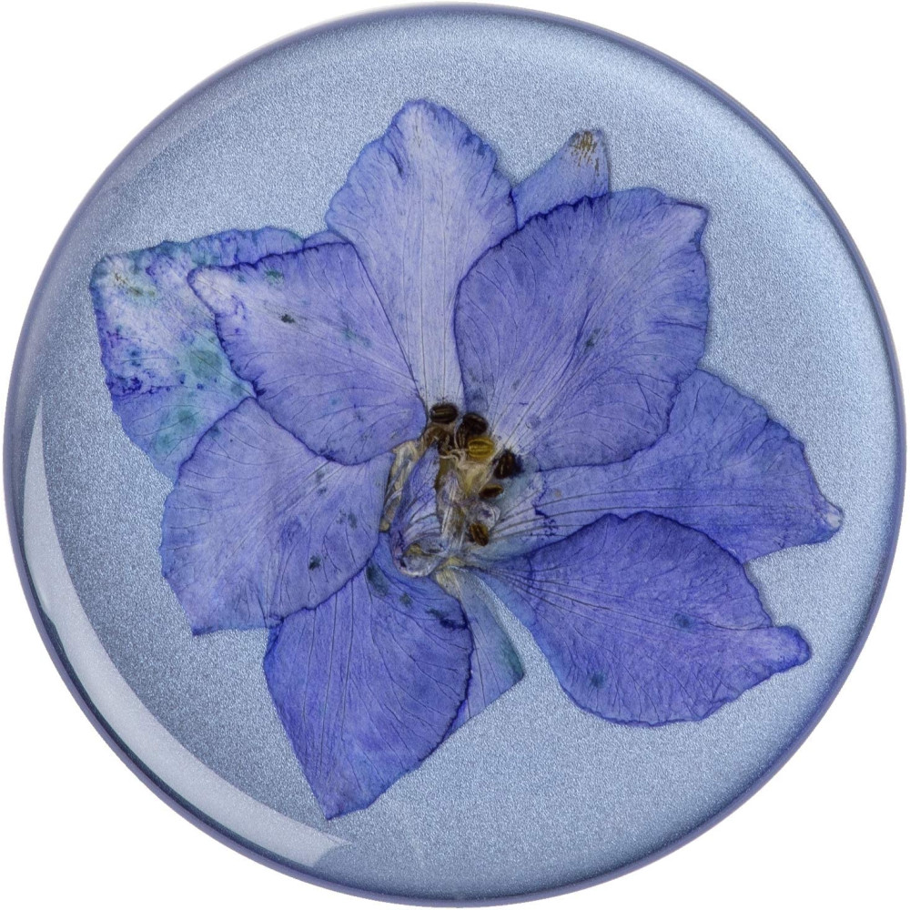 PopSocket Premium - Με Αποξηραμένο Λουλούδι - Pressed Flower Larkspur Purple (801240)