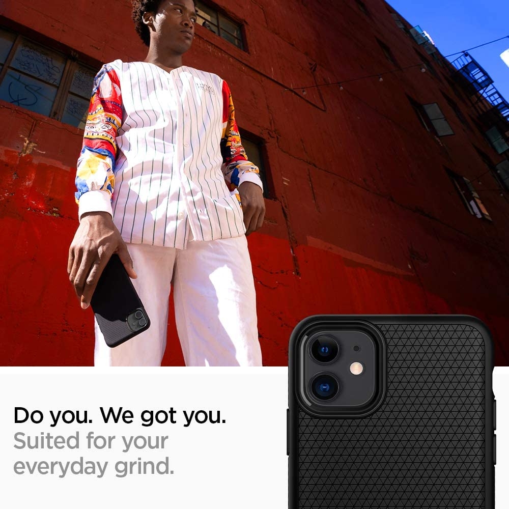 Spigen Θήκη Σιλικόνης Liquid Air - Apple iPhone 11 - Matte Black (076CS27184)