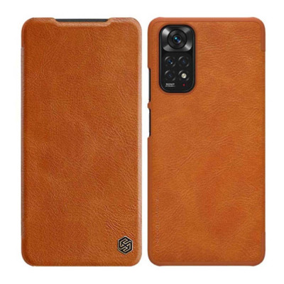 Nillkin Qin Leather Case - Flip Θήκη Πορτοφόλι Xiaomi Redmi Note 11 / 11S - Brown (6902048245655)