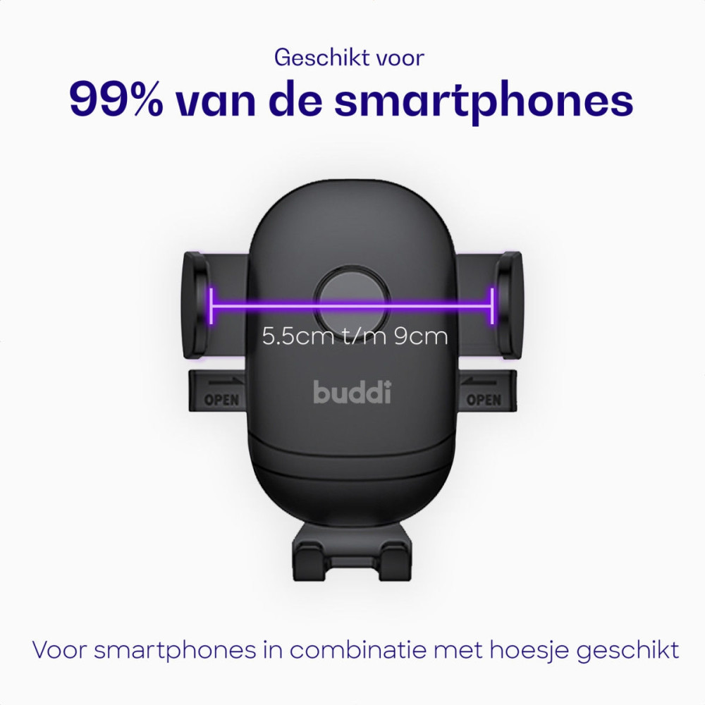Buddi Phone Mount for Car Cup - Universal Ρυθμιζόμενη Βάση Στήριξης Κινητών / Smartphone για Ποτηροθήκη Αυτοκινήτου - Black - 5 Έτη Εγγύηση (8719246378652)