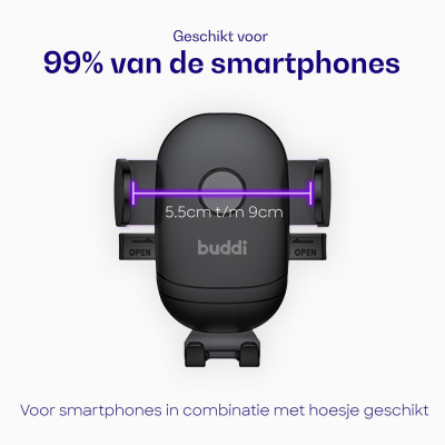 Buddi Phone Mount for Car CD Slot - Universal Ρυθμιζόμενη Βάση Στήριξης Κινητών / Smartphone για Υποδοχή CD Αυτοκινήτου - Black - 5 Έτη Εγγύηση (8719246378669)