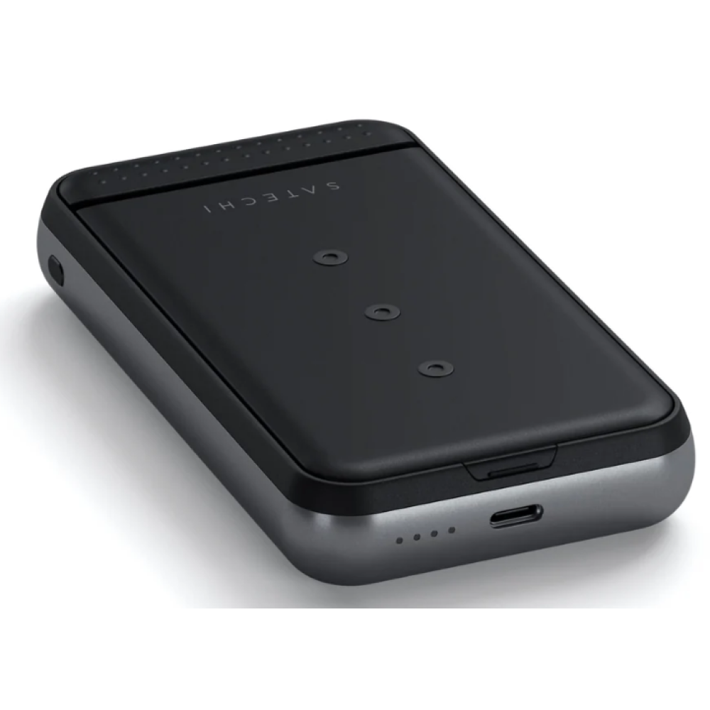 Satechi Duo Wireless Charger Power Stand - Βάση Ασύρματης Φόρτισης Qi 10W για Smartphone / Airpods & Galaxy Buds και PowerBank 10.000 mAh με 1 x Type-C 18W - Space Gray (ST-UCDWPBSM)