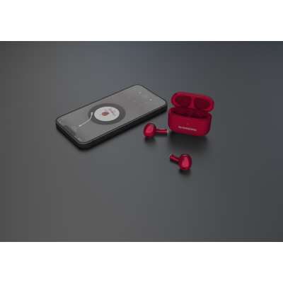 Riversong True Wireless Earbuds Air Mini Pro - Ασύρματα Ακουστικά Bluetooth Με Θήκη Φόρτισης - Red Magenta (EA208R)