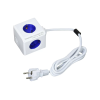 Allocacoc PowerCube Extended USB - Πολύπριζο με 4 Υποδοχές 3680W & Καλώδιο 150cm - 2 x USB-A - 10.5W - Cobalt Blue - 2 Έτη Εγγύηση (1406BL/DEEUPC)