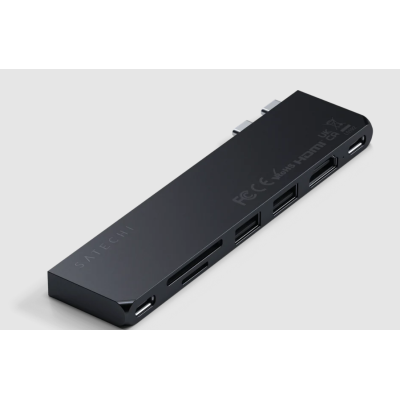 Satechi Type-C Pro Hub Slim Αντάπτορας για MacBook με 1 x USB4 / 1 x 4K HDMI / 1 x Type-C 10Gbps / 2 x USB-A 10Gbps / 1 x SD & MicroSD - Midnight (ST-HUCPHSD)