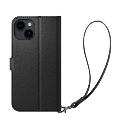Spigen Wallet S - Θήκη Πορτοφόλι Apple iPhone 14 με Αποσπώμενο Λουράκι Χειρός - Black (ACS05421)