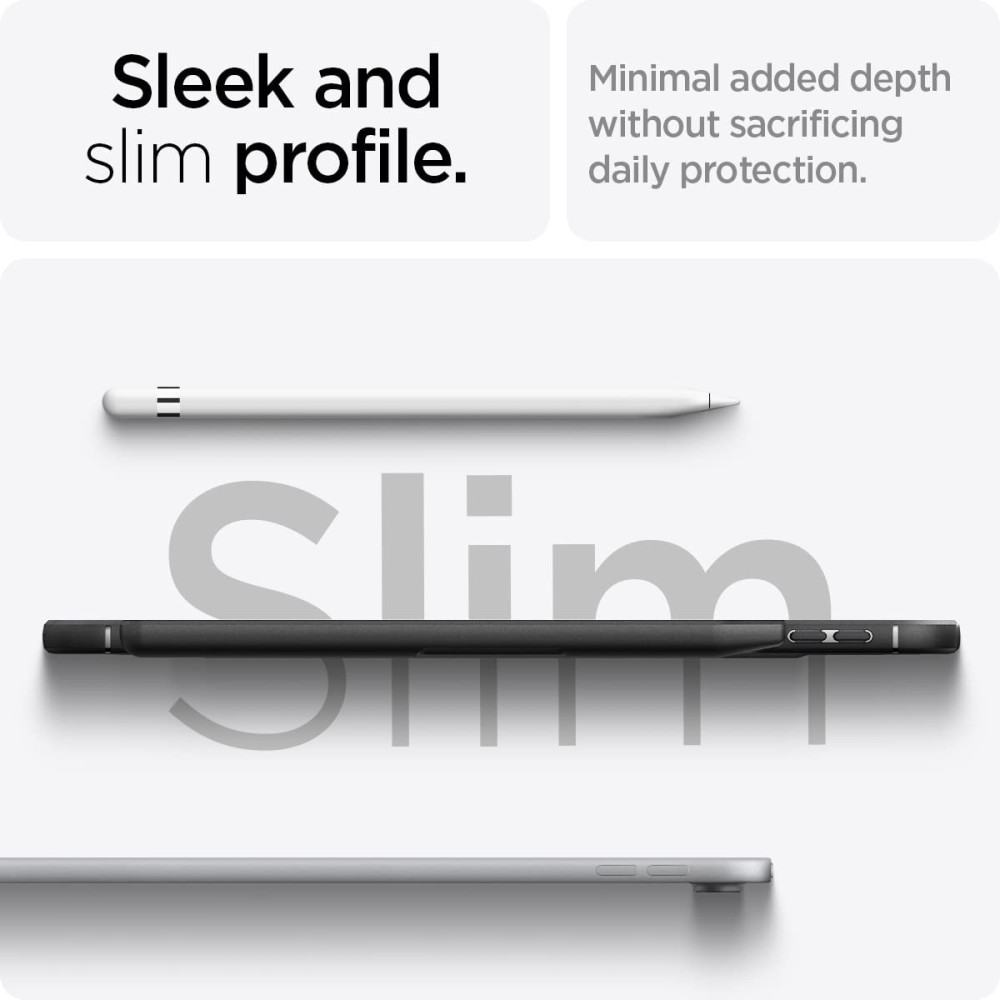 Spigen Θήκη Rugged Armor Apple iPad (A16) 11th Gen. 2025 11" / 10th Gen. 2022 10.9" με Υποδοχή Apple Pencil - Matte Black (ACS05552)