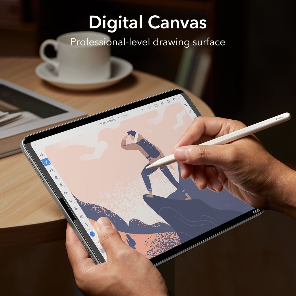 ESR Paper Feel Magnetic Screen Protector - Μαγνητική Μεμβράνη Προστασίας Οθόνης Apple iPad Pro 11" 2022 / 2021 / 2020 / 2018 / iPad Air 6 2024 11" / Air 5 2022 10.9" / Air 4 2020 10.9" - Matte Clear (4894240155455)