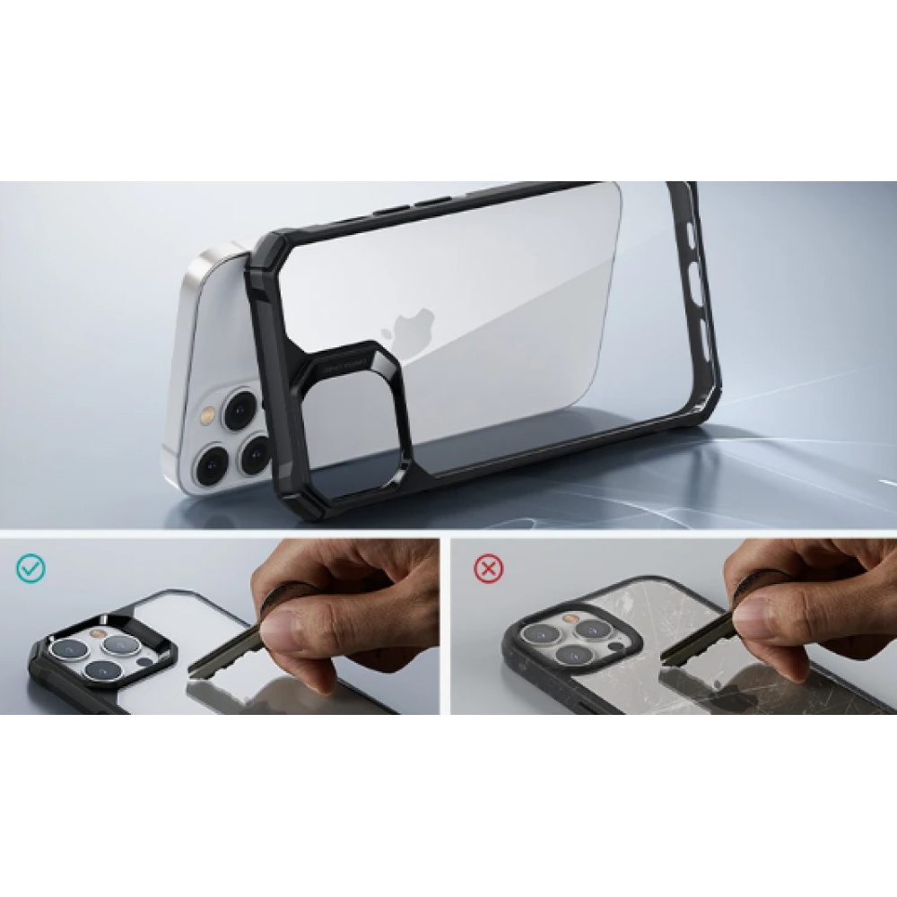 ESR Air Armor HaloLock - Διάφανη Ανθεκτική MagSafe Θήκη Apple iPhone 14 Pro - Clear / Black (4894240161708)