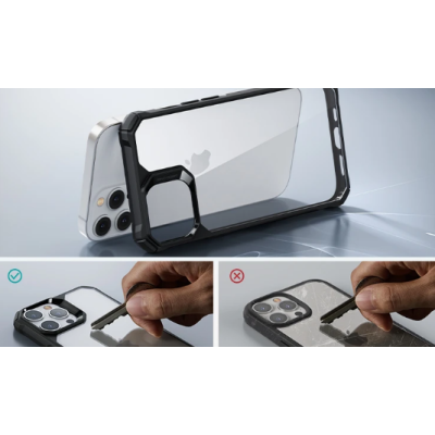 ESR Air Armor HaloLock - Διάφανη Ανθεκτική MagSafe Θήκη Apple iPhone 14 Pro - Clear / Black (4894240161708)