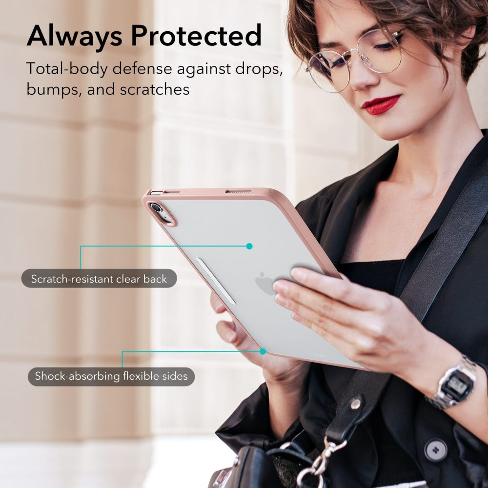 ESR Ascend Hybrid Θήκη με Υποδοχή Apple Pencil - Apple iPad (A16) 11th Gen. 2025 11" / 10th Gen. 2022 10.9" - Rose Gold (4894240171462)
