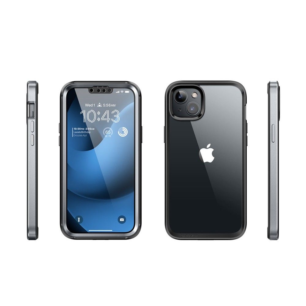 Supcase Unicorn Beetle Edge XT - Διάφανη Ανθεκτική Θήκη - Apple iPhone 15 Plus / 14 Plus - Black (843439119673)