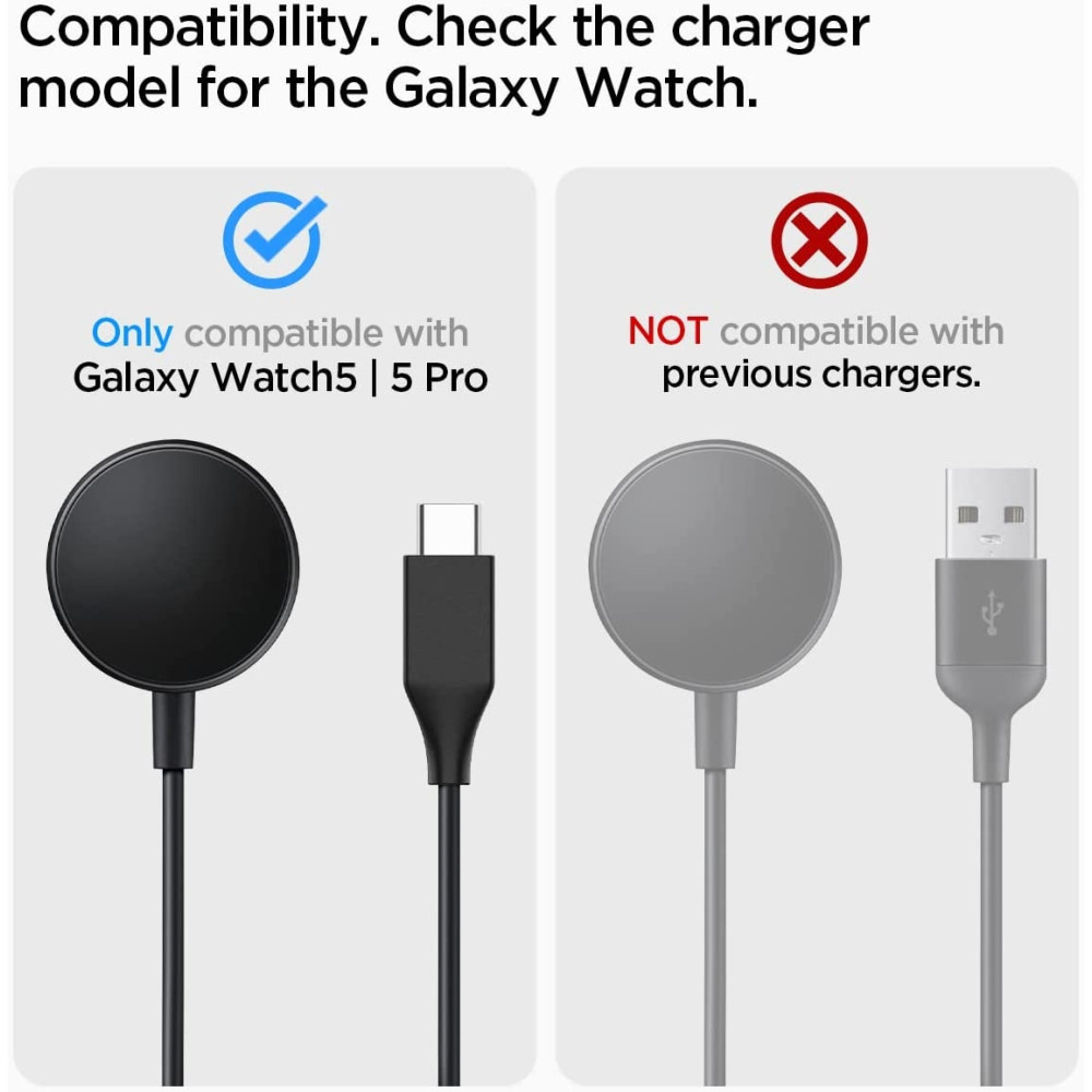 Spigen S353 Night Stand - Βάση για Samsung Galaxy Watch Ultra / 7 / 6 / 6 Classic / 5 / 5 Pro (47/45/44/43/40mm) - Black (AMP05302)