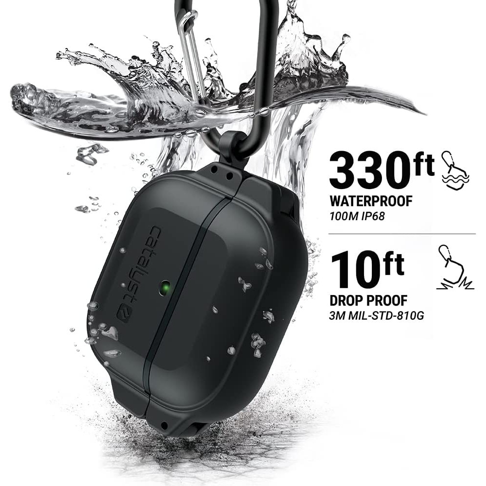 Catalyst Total Protection - Σκληρή Αδιάβροχη Ανθεκτική Θήκη - Apple AirPods 3rd Gen - IP68 - Stealth Black (CAT100APD3BLK)