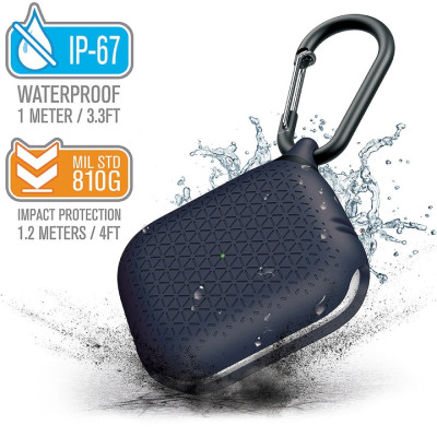 Catalyst Waterproof Drop Proof Case / Premium Edition - Αδιάβροχη Ανθεκτική Θήκη Σιλικόνης - Apple AirPods Pro 2nd Gen / 1st Gen - IP67 - Midnight Blue (CATAPDPROTEXNAV)