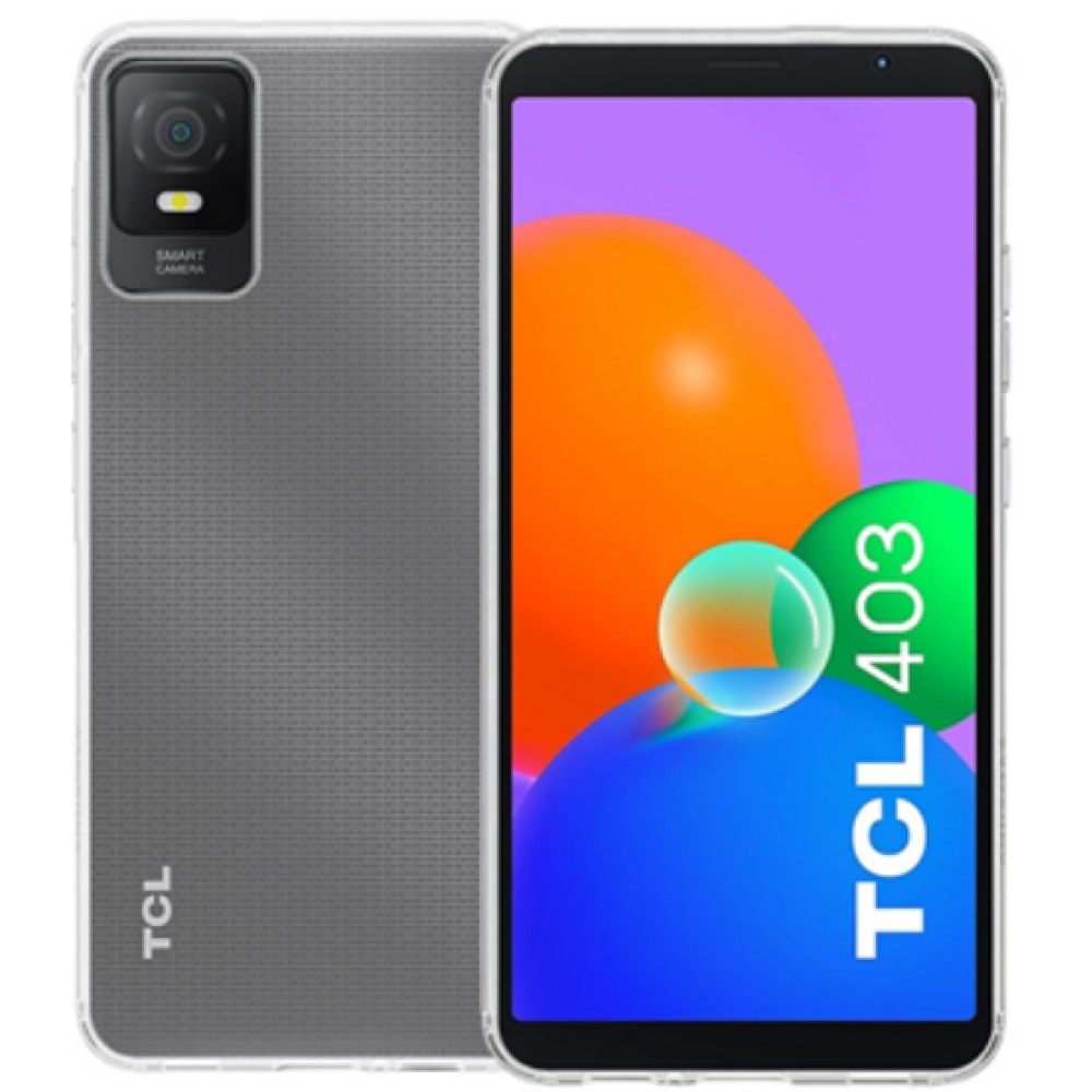 Vivid Σετ Διάφανη Θήκη Σιλικόνης & Tempered Glass - TCL 403 - Transparent (VIGELLY291GLASSTN)