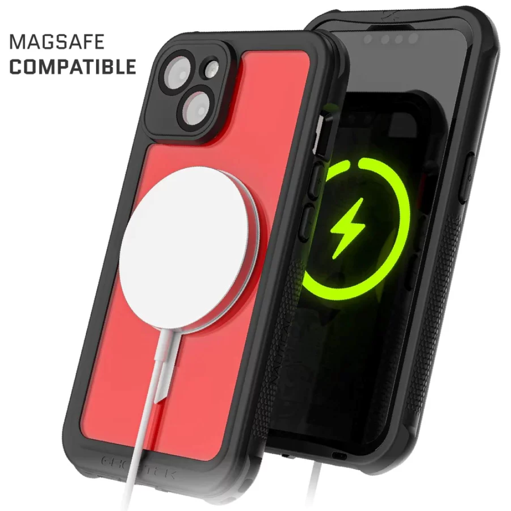 Ghostek Nautical 4 - Ανθεκτική Αδιάβροχη Θήκη MagSafe με Περιστρεφόμενο Κλιπ Ζώνης - Apple iPhone 14 Plus - Clear (GHOCAS3184)