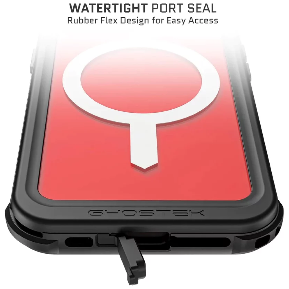 Ghostek Nautical 4 - Ανθεκτική Αδιάβροχη Θήκη MagSafe με Περιστρεφόμενο Κλιπ Ζώνης - Apple iPhone 14 Plus - Clear (GHOCAS3184)