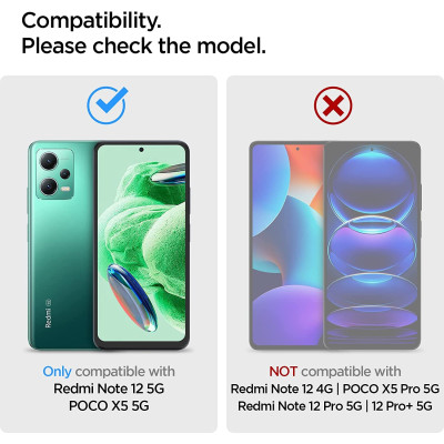 Spigen Θήκη Rugged Armor Xiaomi Redmi Note 12 5G / Poco X5 - Matte Black (ACS05787)